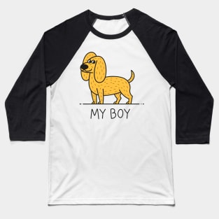 Funny and cute yellow dog- my boy Baseball T-Shirt